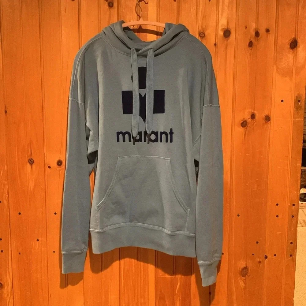 ISABEL MARANT Etoile Miley logo hooded pullover sweatshirt size medium